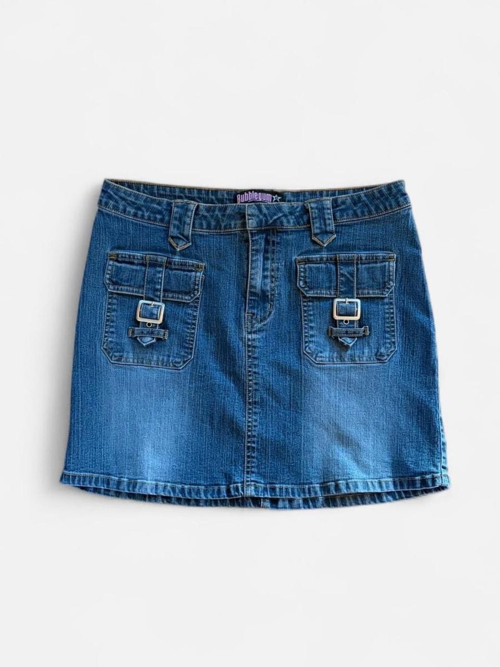 Bubblegum Utility Denim Mini Skirt Size Juniors 13/14